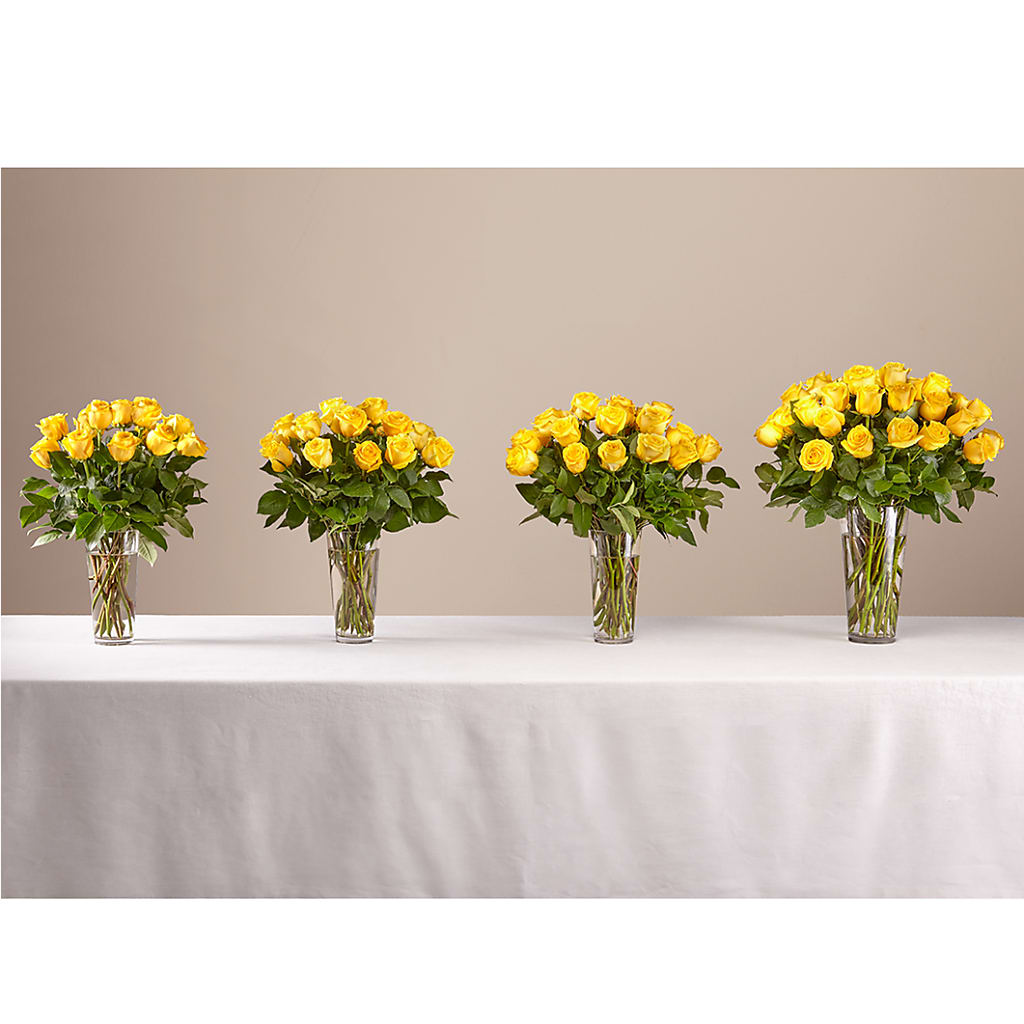 Long Stem Yellow Rose Bouquet – Janette Florists Inc, Windsor ON