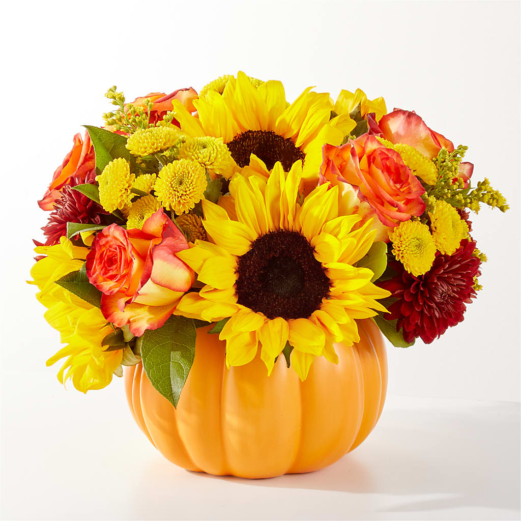 Golden Gourd Pumpkin Bouquet – Janette Florists Inc, Windsor ON