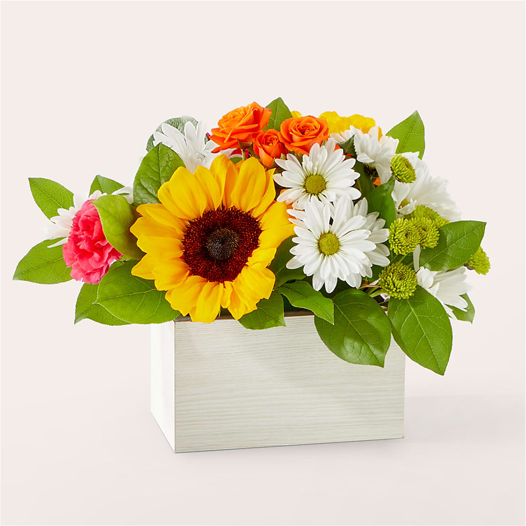 Sun-drenched Blooms Box Bouquet – Janette Florists Inc, Windsor ON