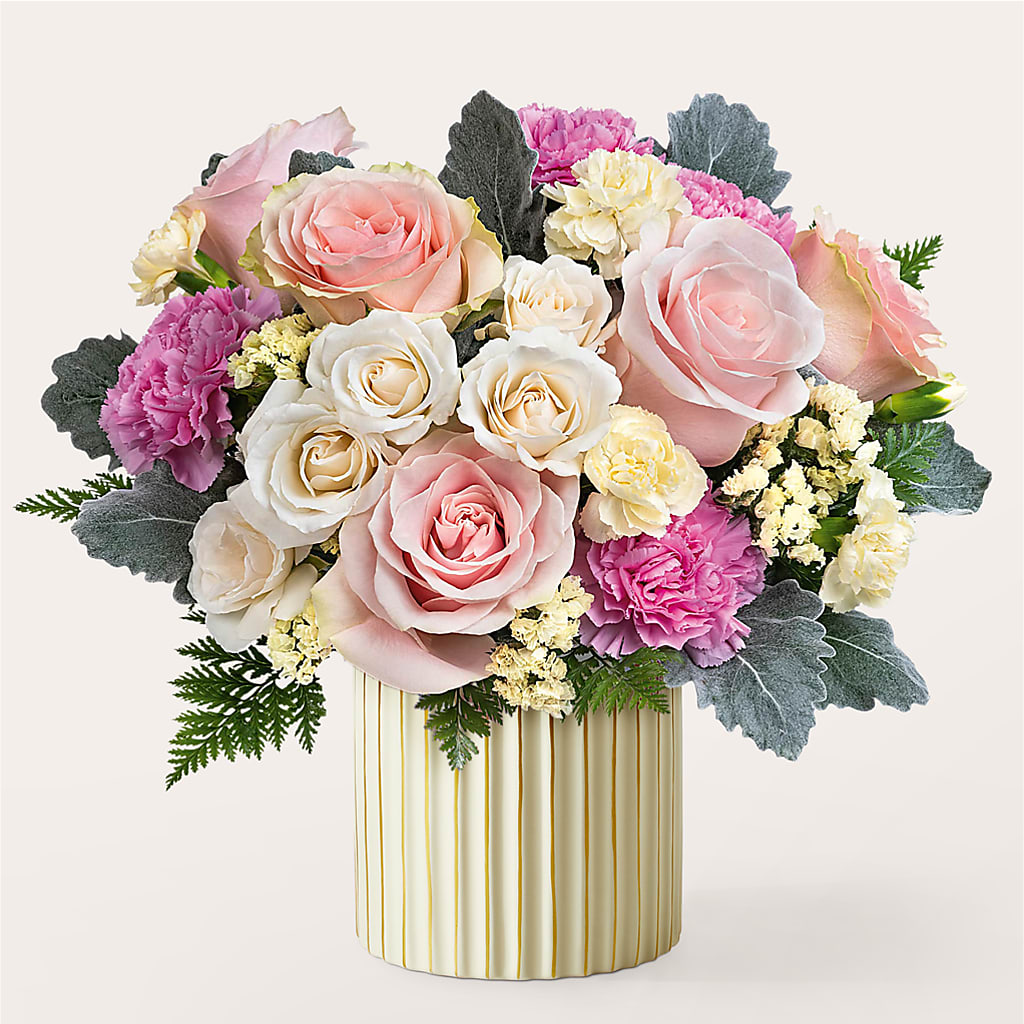 Blissful Moments Bouquet with Ivory Vase – Janette Florists Inc, Windsor ON