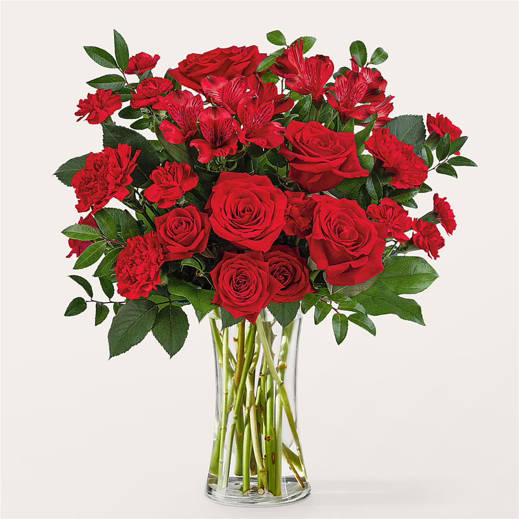 Brilliant Ruby Bouquet – Janette Florists Inc, Windsor ON