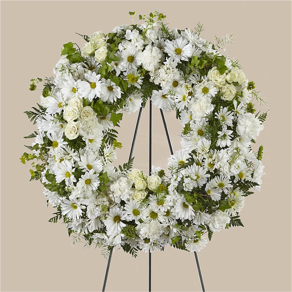 Faithful Wishes Wreath – Janette Florists Inc, Windsor ON