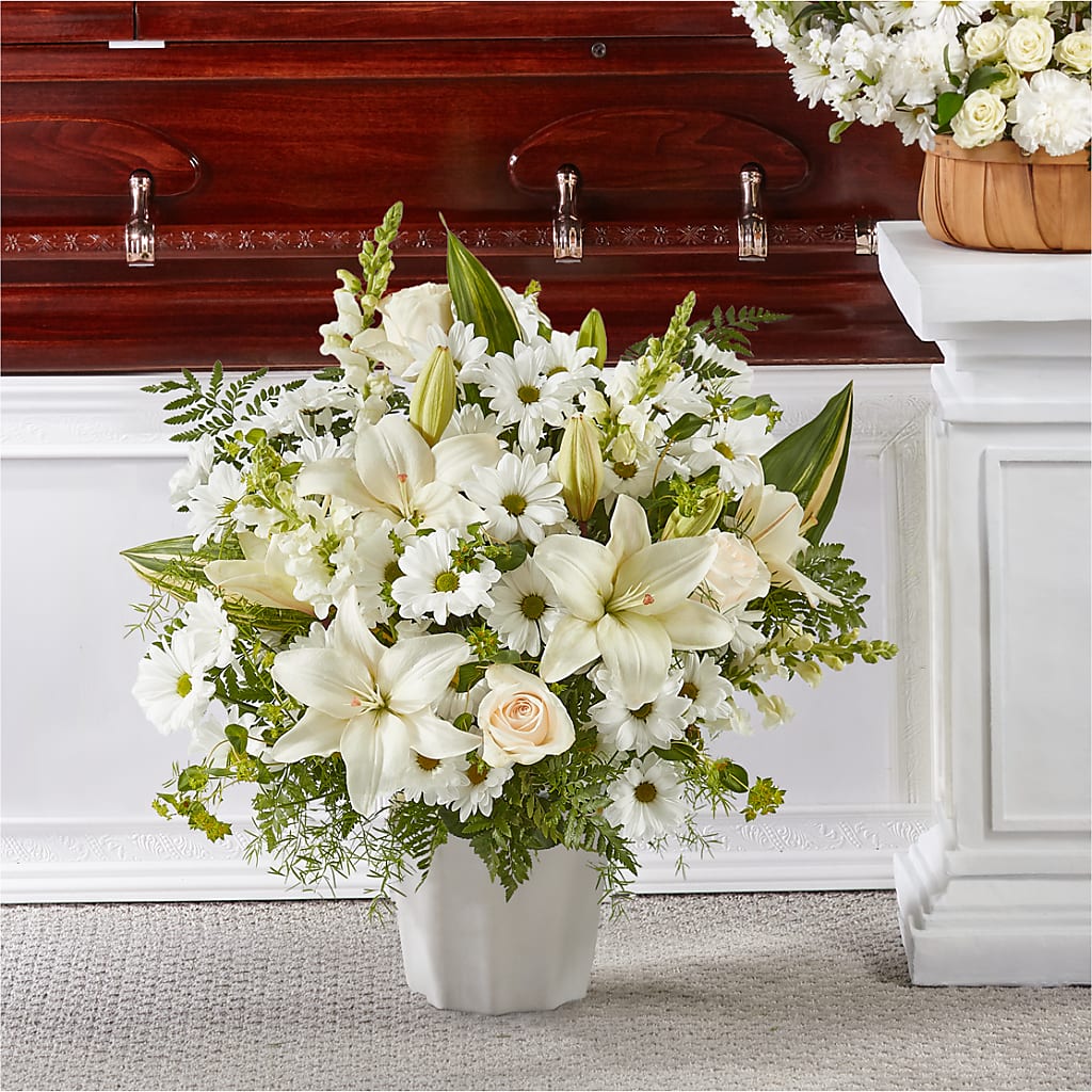 Thoughts of Tranquility Floor Basket – Janette Florists Inc, Windsor ON