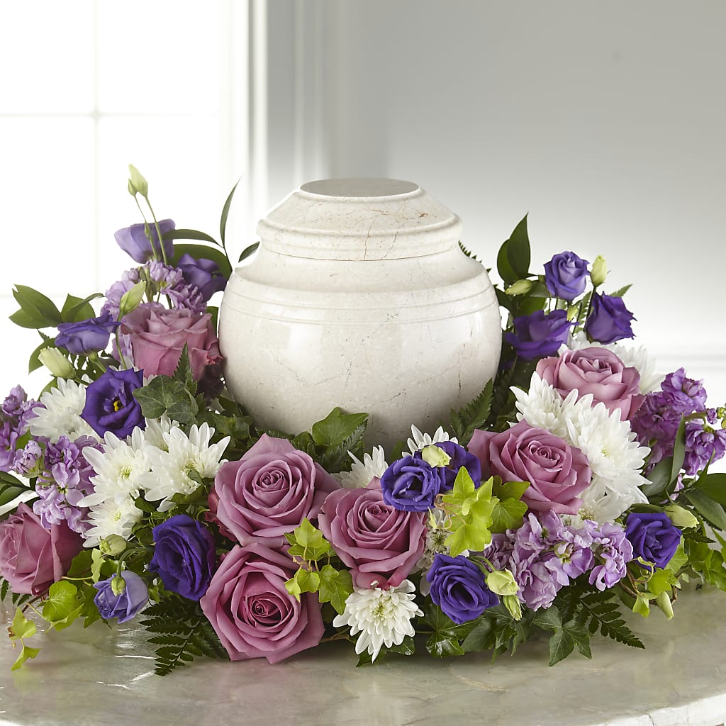 Blooming Sympathy Cremation Adornment – Janette Florists Inc, Windsor ON