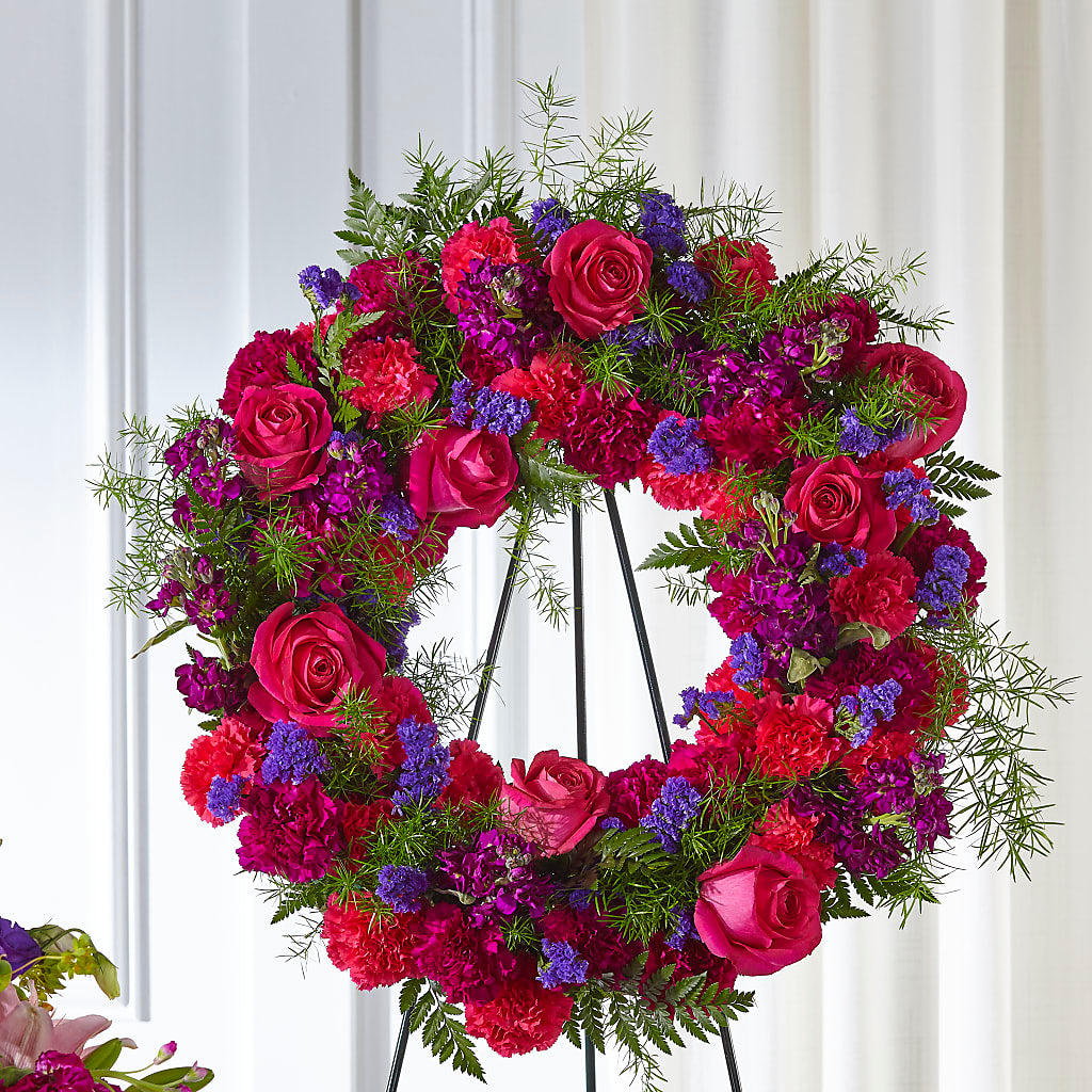Calming Colors Wreath – Janette Florists Inc, Windsor ON