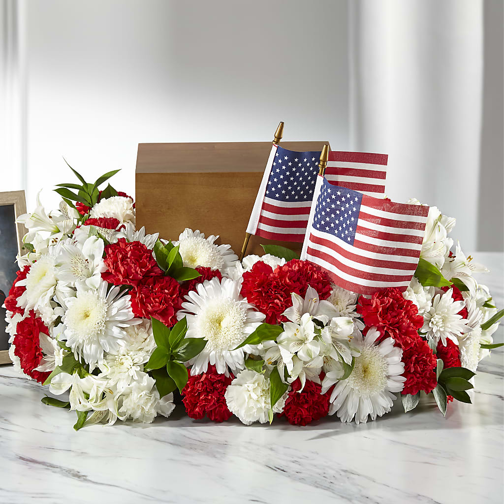 Spirit of Patriotism Cremation Adornment – Janette Florists Inc, Windsor ON
