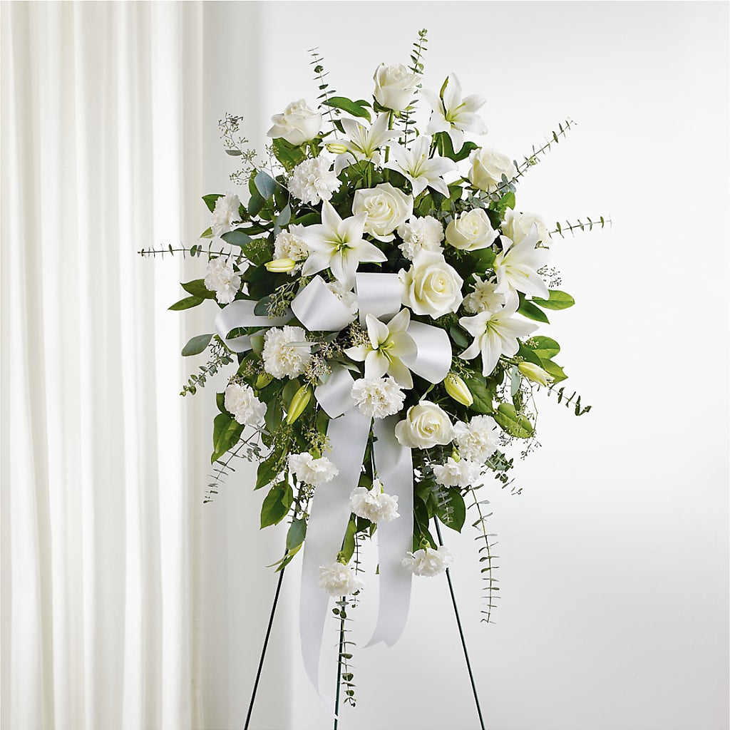 With Care Standing Spray – Janette Florists Inc, Windsor ON