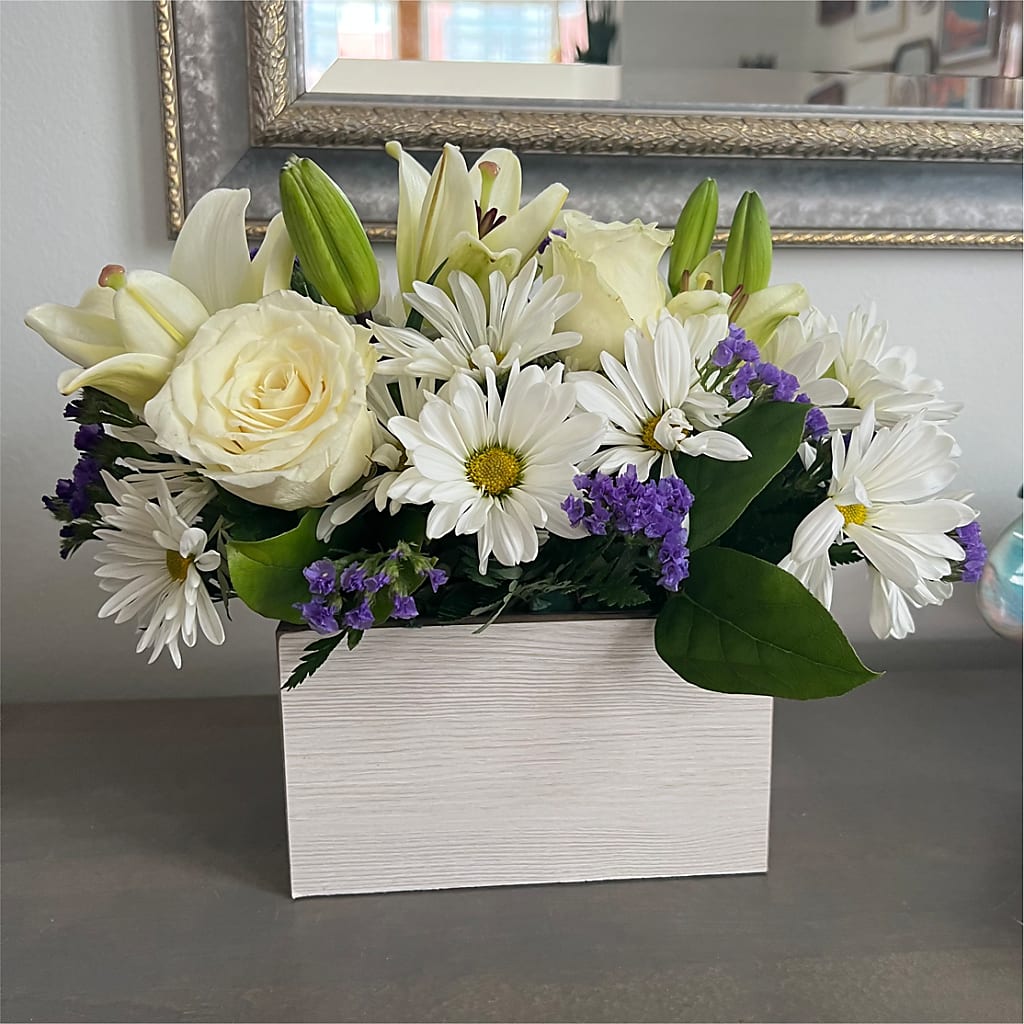 Beyond Blue Box Bouquet –  Janette Florists Inc, Windsor ON