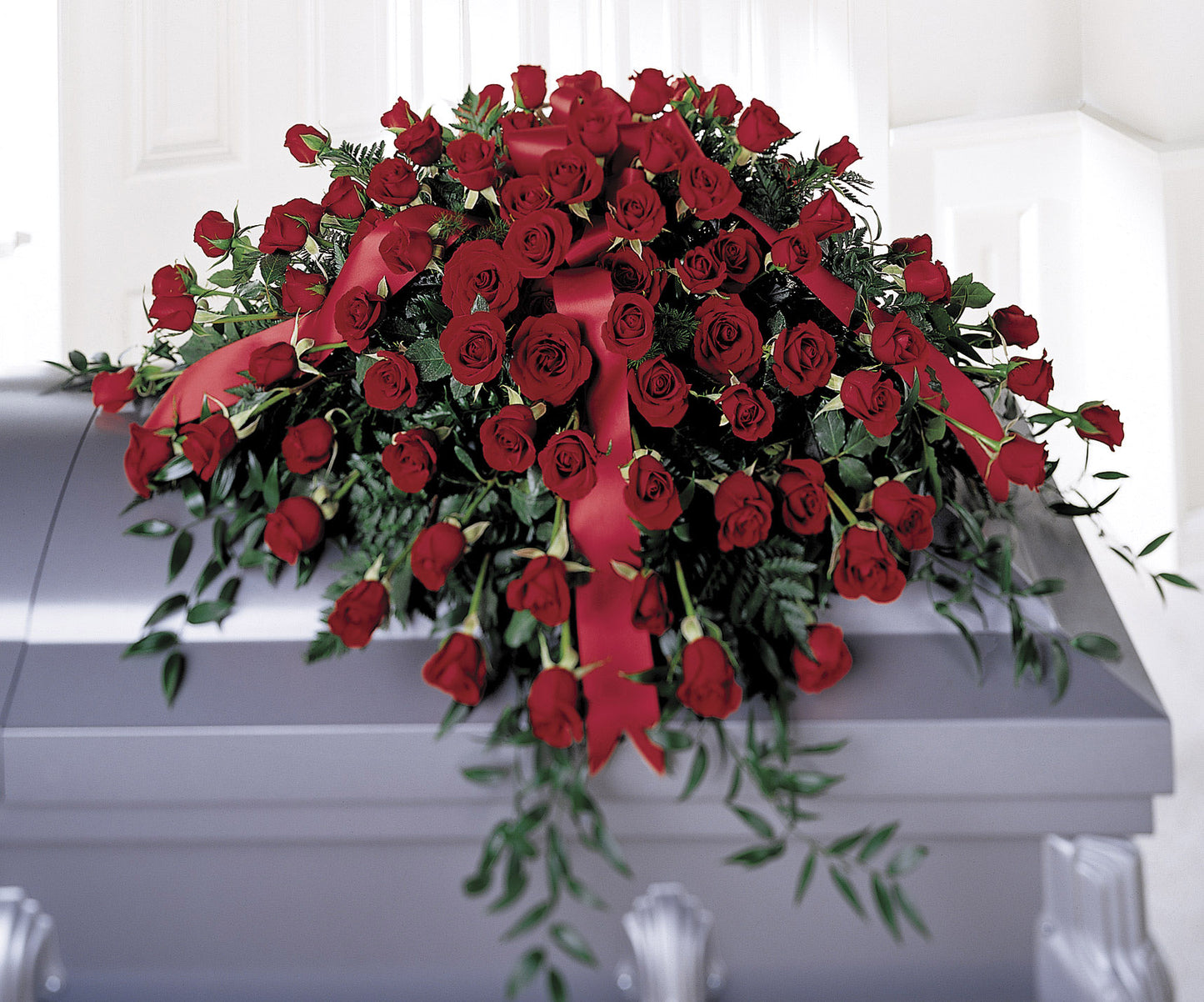 Red Rose Casket Spray