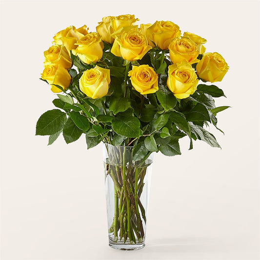 Long Stem Yellow Rose Bouquet –  Janette Florists Inc, Windsor ON