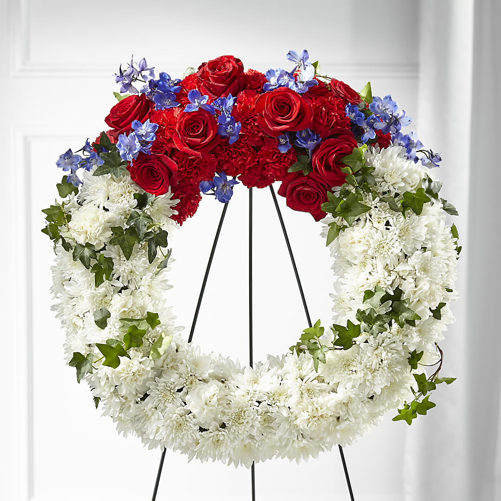 Patriotic Passion Wreath –  Janette Florists Inc, Windsor ON