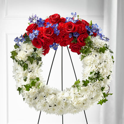 Patriotic Passion Wreath –  Janette Florists Inc, Windsor ON
