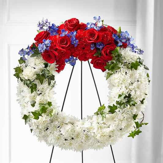 Patriotic Passion Wreath –  Janette Florists Inc, Windsor ON