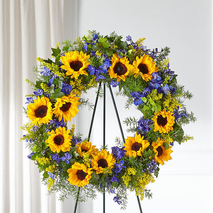 Bright Rays Wreath –  Janette Florists Inc, Windsor ON