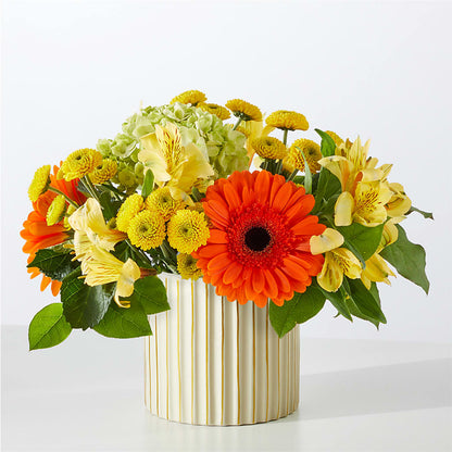 Autumn Sunshine Bouquet with Ivory Vase –  Janette Florists Inc, Windsor ON